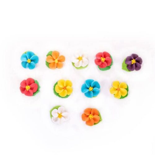 Набір кондитерських цукрових прикрас “Барвінок мікс” 11шт