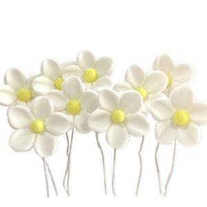 (Копія)Набір цукрових прикрас "Маргаритка з білою серединкою"